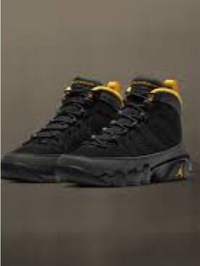 Jordan Kids Sneakers Black and Yellow